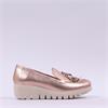 Wonders Fly Tassle Slip On Wedge - Rose Gold